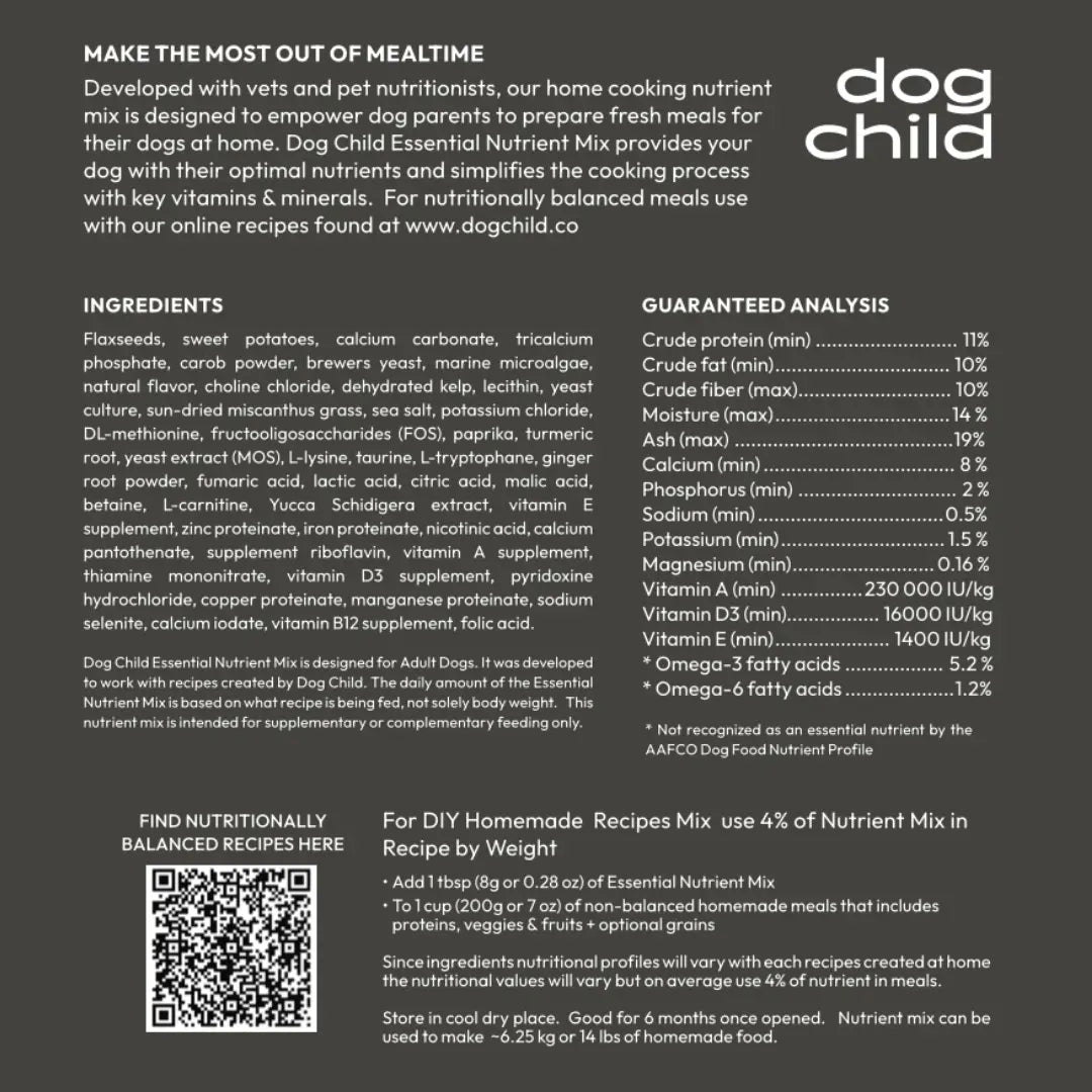 Essential Nutrient Mix for Home Cooking for Dogs