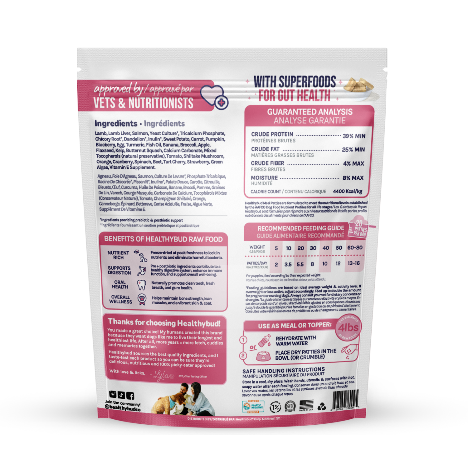 Lamb & Salmon Meal Patties - Dog